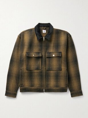 Randy's Garments Station Corduroy-Trimmed Wool-Blend Jacket