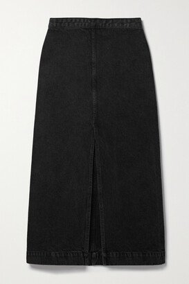 Fraser Denim Midi Skirt - Black