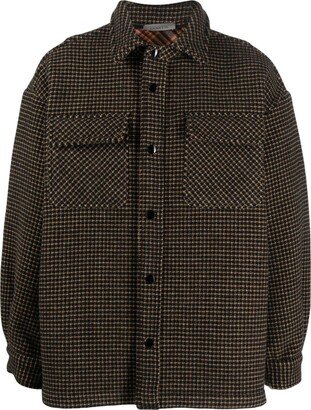 Check-Pattern Virgin Wool Jacket