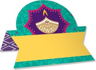 Big Dot of Happiness Happy Diwali - Festival of Lights Party Tent Buffet Card - Table Setting Name Place Cards - Set of 24