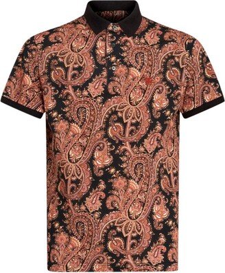 All-Over Paisly Printed Polo Shirt