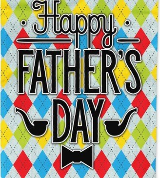 11 x 15 1/2 in. Polyester Happy Father's Day Argyle Garden Flag 2-Sided 2-Ply