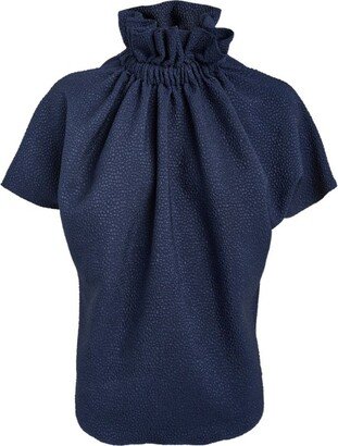 Short-Sleeved Ruff Blouse-AA