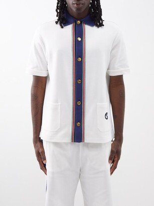 GG-embroidered Cotton-jersey Polo Shirt