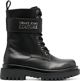 Logo-Plaque Lace-Up Boots-AB