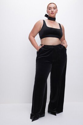 Velvet Wide Leg Trouser