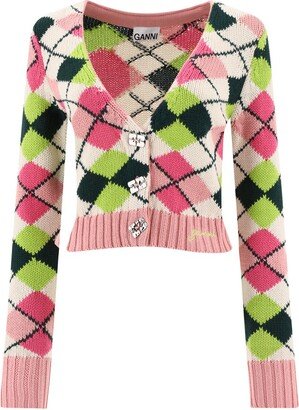 V-Neck Buttoned Cardigan-AT