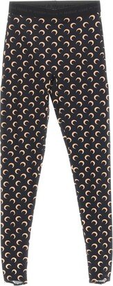 Crescent Moon Printed Leggings