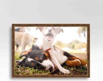 CustomPictureFrames.com 16x11 Frame Black Real Wood Picture Frame Width 0.75 inches | Interior