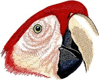 Macaw Face Embroidered Waffle Weave Hand Towel