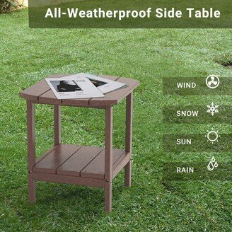 Shiheng Outdoor Side Table for Adirondack Chairs, All-Weather Resistant Humidity-Proof Waterproof Stain-Proof Accent Tables