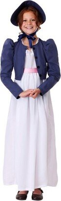 HalloweenCostumes.com X Large Girl Girl's Jane Austen Costume, White/Blue/Pink