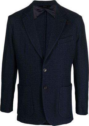 Single-Breasted Knitted Blazer-AA