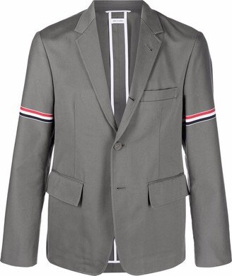 Tri-Colour Detailed Single-Breasted Blazer