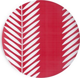 Salad Plates: Laurel Leaf Stripe Salad Plate, Red