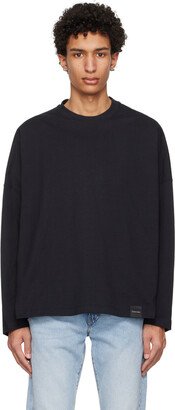 Black Relaxed Fit Long Sleeve T-Shirt