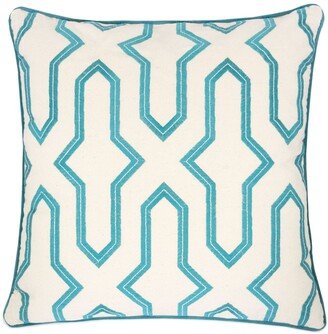 Adeline Embroidery Cotton Square Decorative Throw Pillow