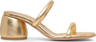 Gold leather 60 mule sandals