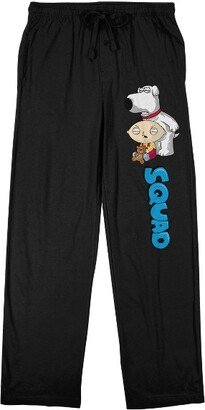 Family Guy Stewie & Brian Squad Men's Black Sleep Pajama Pants-Small