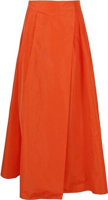 High-Waisted Wrapped Detail Maxi Skirt