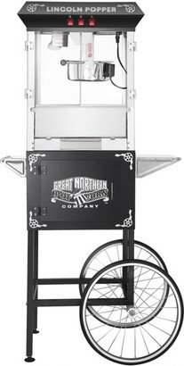 Great Northern Popcorn 8 oz. Lincoln Popcorn Machine With Cart – Black