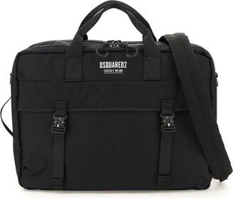 Ceresio 9 Logo Printed Zip-Up Briefcase