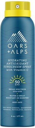 Oars + Alps Hydrating Antioxidant Sunscreen Spray Spf 50, 6-oz.