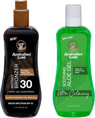 Australian Gold Soothing Aloe Sunscreen Spray Gel - SPF 30 - 16oz