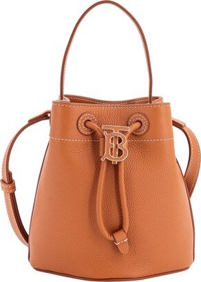 TB Monogram Plaque Drawstring Bucket Bag-AA