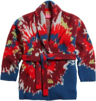 x The Elder Statesman intarsia cashmere-wool robe