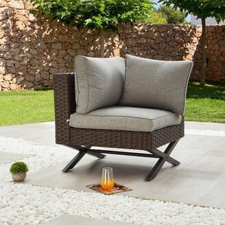 Patio Festival Outdoor X-Leg Collection Right-Arm Chair