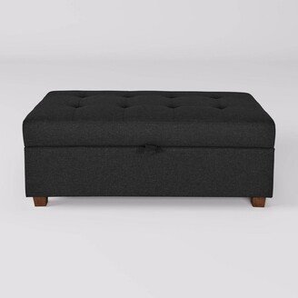 Aubin Large Storage Ottoman Dark Gray