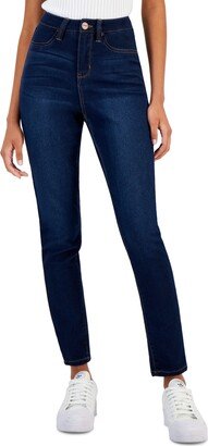 Juniors' Curvy Skinny Whiskered Jeans