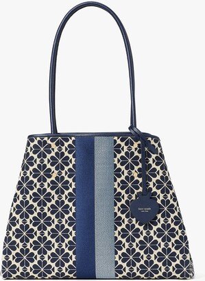 Spade Flower Jacquard Stripe Everything Large Tote