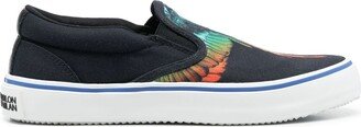 Wings-print slip-on sneakers-AB