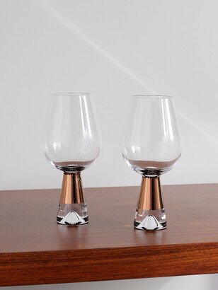 Tank Set of Two Painted Wine Glasses