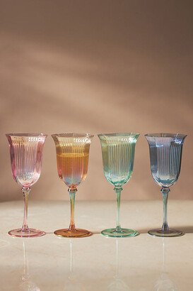 Lydia Wine Glasses, Mixed Set of 4