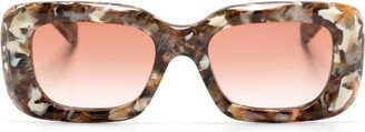 Gayia rectangle-frame sunglasses