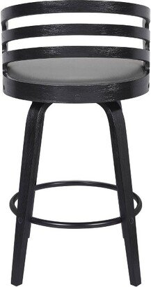 30 Jayden Bar Height Swivel Barstool Black/Gray