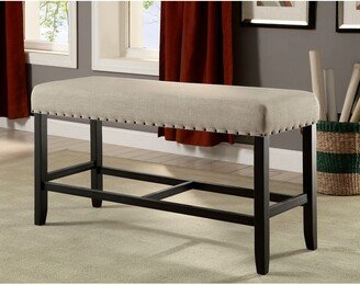 Tays Rustic Linen Fabric 44-inch Counter Bench