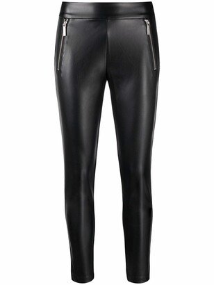 Skinny-Cut Faux Leather Trousers