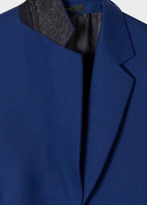 A Suit To Travel In - Women's Cobalt Blue Wool Two-Button Blazer