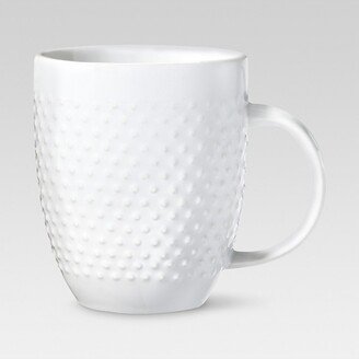 Beaded Porcelain Coffee Mug 15oz - White