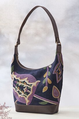 Women's Woodrose Embroidered Hobo - Midnight Navy Multi