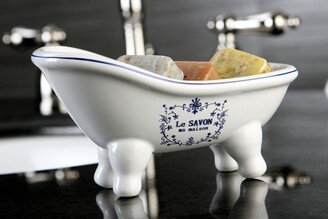 Le Savon Slipper Clawfoot Tub Soap Dish - Blue/White