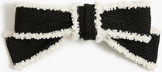 Women's Pearl-Lined Bow Hair Barrette