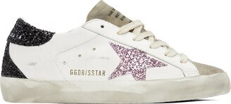 White & Taupe Super-Star Sneakers