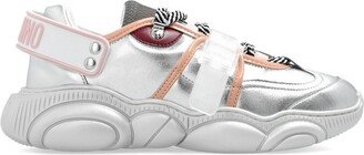 Panelled Metallic Effect Sneakers