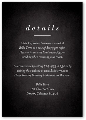 Enclosure Cards: Dark Garden Wedding Enclosure Card, Grey, Matte, Signature Smooth Cardstock, Square