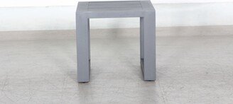 Teva Patio Furniture Paris End Table with Gray Aluminum Frame